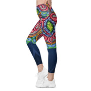 Mandala 35 High Rise Capri Leggings with pockets - Martin K Designs