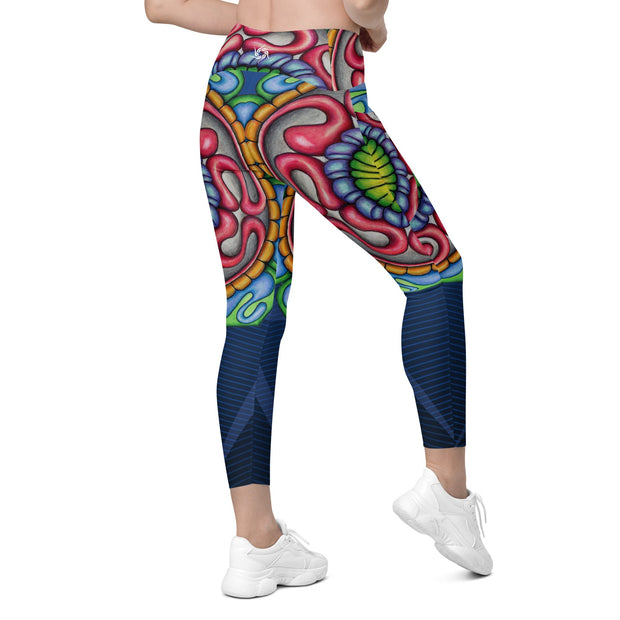 Mandala 35 High Rise Capri Leggings with pockets - Martin K Designs