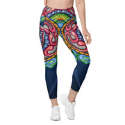 Mandala 35 High Rise Capri Leggings with pockets - Martin K Designs