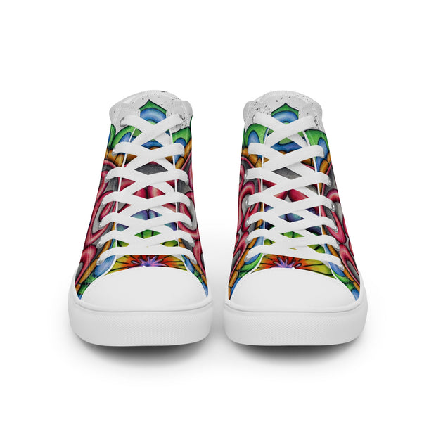 Mandala 36 Women’s high top canvas shoes - Martin K Designs