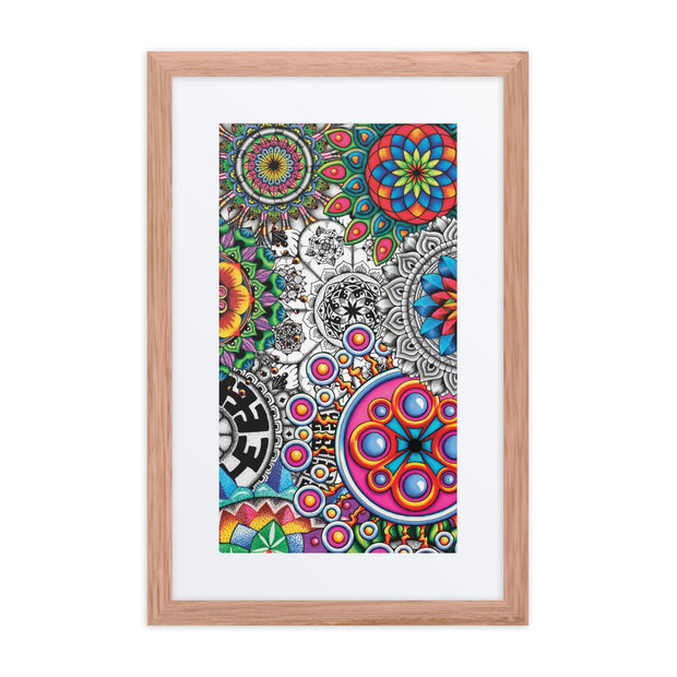 Mandala Collage 1 framed print with mat - Martin K Designs