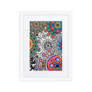 Mandala Collage 1 framed print with mat - Martin K Designs