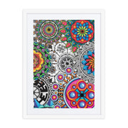 Mandala Collage 1 framed print with mat - Martin K Designs