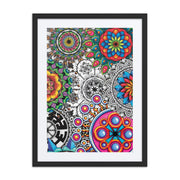Mandala Collage 1 framed print with mat - Martin K Designs