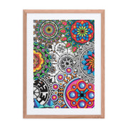Mandala Collage 1 framed print with mat - Martin K Designs