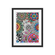 Mandala Collage 1 framed print with mat - Martin K Designs