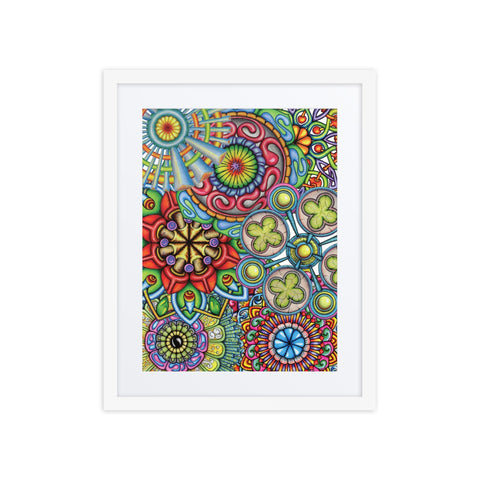 Mandala Collage 2 framed print with mat - Martin K Designs