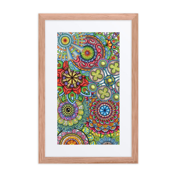 Mandala Collage 2 framed print with mat - Martin K Designs