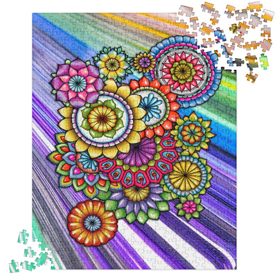 Mandala Collage 3 Jigsaw Puzzle - Flowstate Apparel