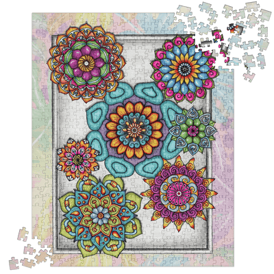 Mandala Collage 4 Jigsaw puzzle - Flowstate Apparel