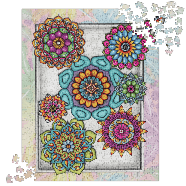 Mandala Collage 4 Jigsaw puzzle - Flowstate Apparel