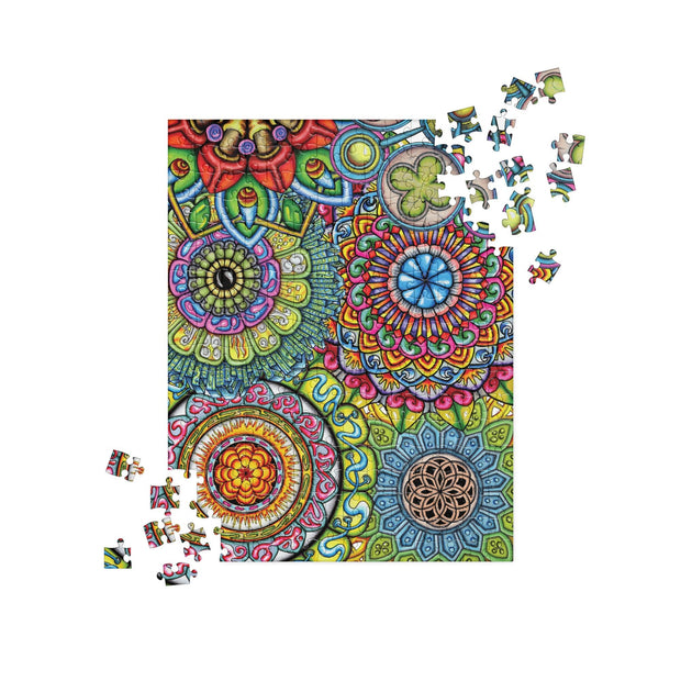 Mandala Collage 5 Jigsaw Puzzle - Flowstate Apparel