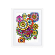 Mandala Collage 6 framed print with mat - Martin K Designs