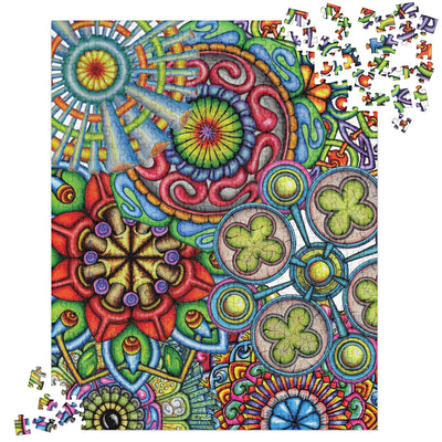 Mandala Collage 6 Jigsaw Puzzle - Flowstate Apparel