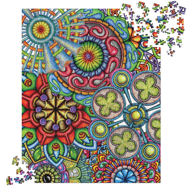 Mandala Collage 6 Jigsaw Puzzle - Flowstate Apparel