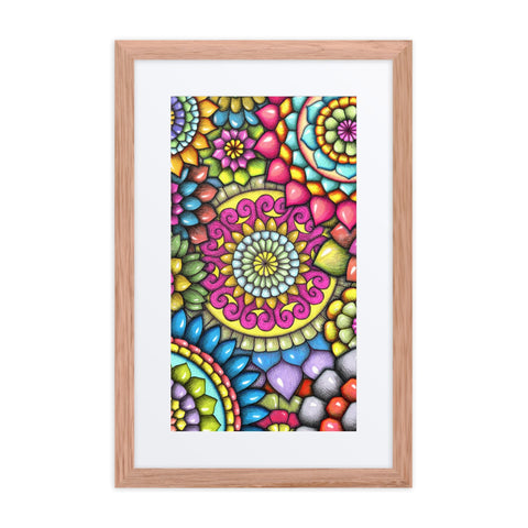 Mandala Collage 7 framed print with mat - Martin K Designs