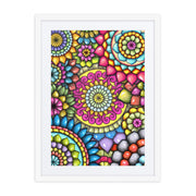 Mandala Collage 7 framed print with mat - Martin K Designs