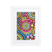 Mandala Collage 7 framed print with mat - Martin K Designs
