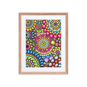 Mandala Collage 7 framed print with mat - Martin K Designs