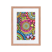 Mandala Collage 7 framed print with mat - Martin K Designs