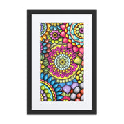 Mandala Collage 7 framed print with mat - Martin K Designs