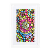 Mandala Collage 7 framed print with mat - Martin K Designs