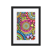 Mandala Collage 7 framed print with mat - Martin K Designs
