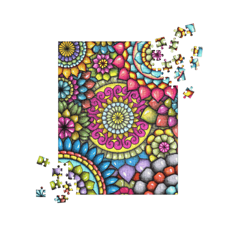 Mandala Collage 7 Jigsaw puzzle - Flowstate Apparel