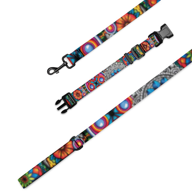 Mandala Collage I Pet collar & leash - Flowstate Apparel