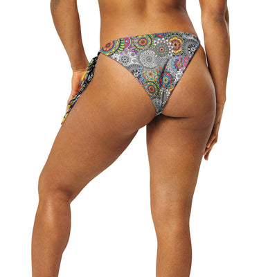 Mandala Collage I recycled string bikini bottom - Martin K Designs