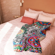 Mandala Collage I Sherpa blanket - Martin K Designs