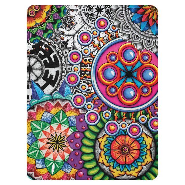 Mandala Collage I Sherpa blanket - Martin K Designs