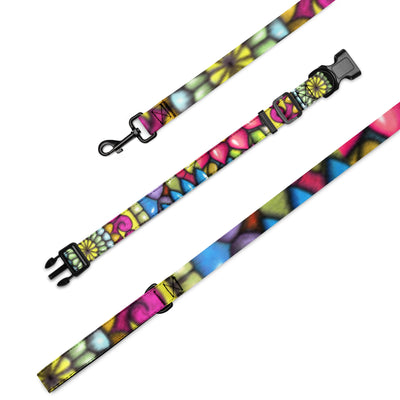 Mandala Collage II Pet collar & leash - Flowstate Apparel