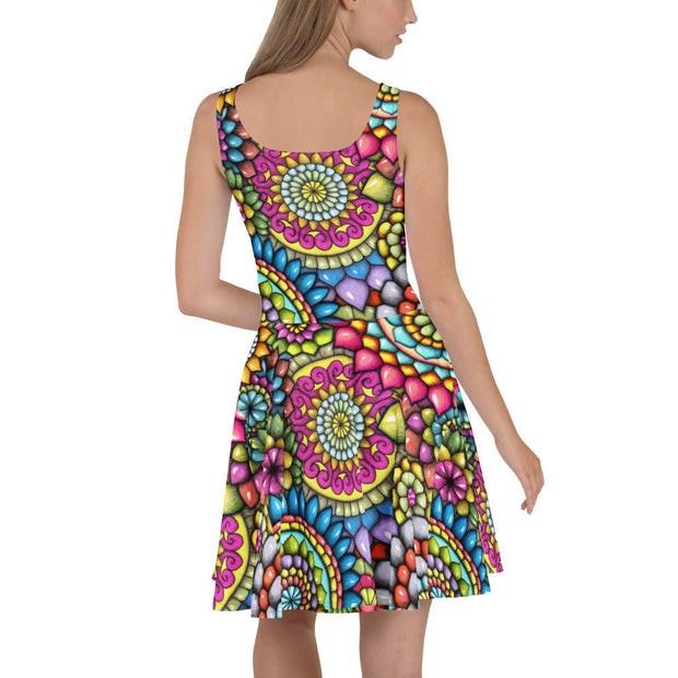 Mandala Collage II Skater Dress - Martin K Designs