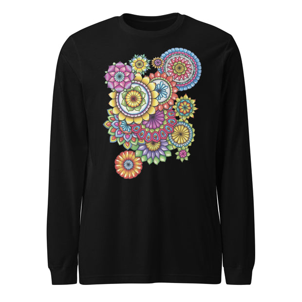Multi Mandala Unisex Long Sleeve Tee - Martin K Designs