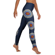 Restful Mandala High Rise Yoga Leggings with Inside Pocket - Martin K Designs