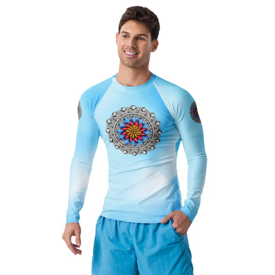 Restful Mandala Men's Rash Guard - Martin K Designs