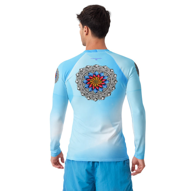 Restful Mandala Men's Rash Guard - Martin K Designs