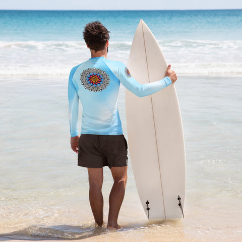 Restful Mandala Men's Rash Guard - Martin K Designs