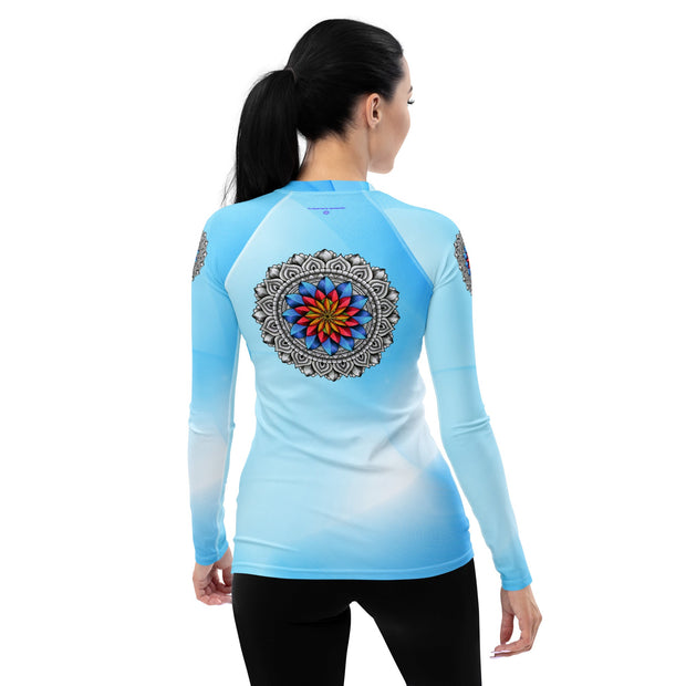 Restful Mandala Women's Rash Guard - Martin K Designs