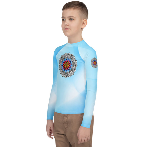 Restful Mandala Youth Rash Guard - Martin K Designs