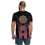 Root Mandala Men's Athletic T-shirt - Martin K Designs
