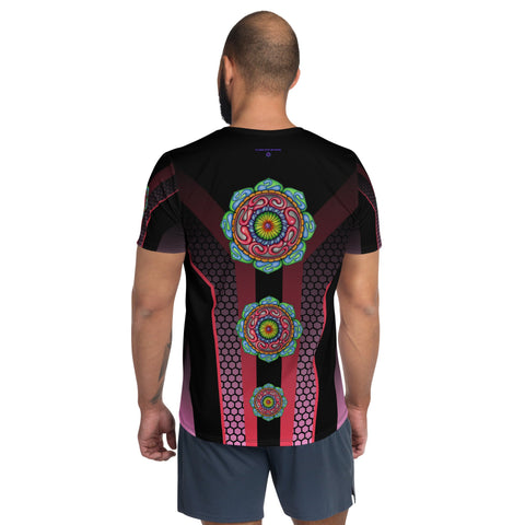 Root Mandala Men's Athletic T-shirt - Martin K Designs