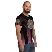Root Mandala Men's Athletic T-shirt - Martin K Designs