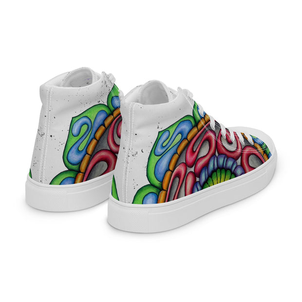 Root Mandala Men’s high top canvas shoes - Martin K Designs