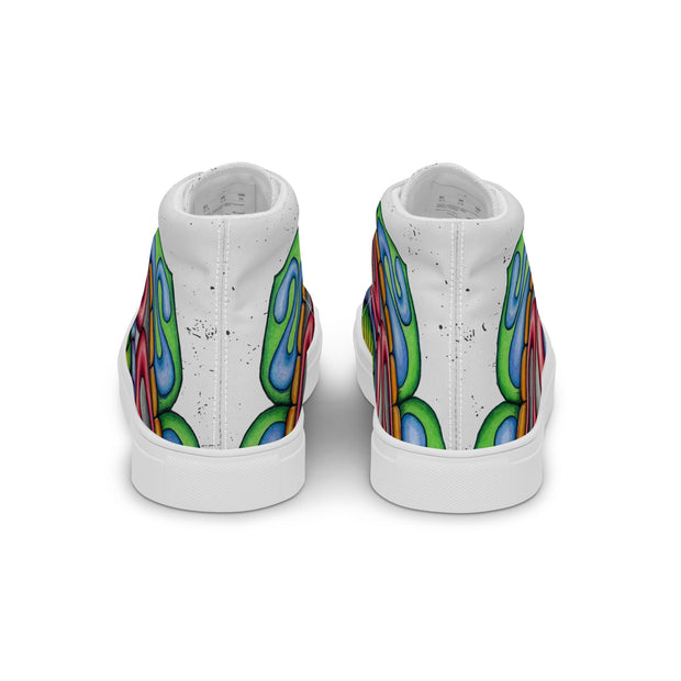 Root Mandala Men’s high top canvas shoes - Martin K Designs