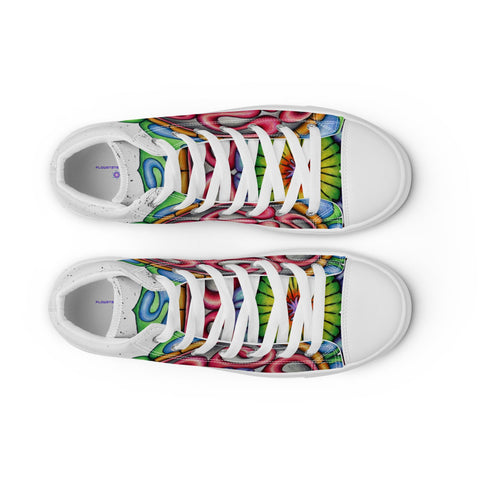 Root Mandala Men’s high top canvas shoes - Martin K Designs