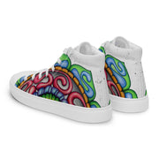 Root Mandala Men’s high top canvas shoes - Martin K Designs