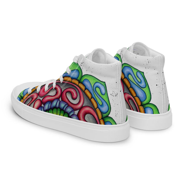 Root Mandala Men’s high top canvas shoes - Martin K Designs