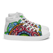 Root Mandala Men’s high top canvas shoes - Martin K Designs